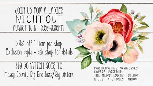Ladies Night Out Posey County Indiana Shopping Event